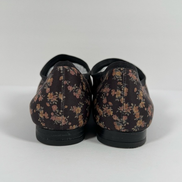 Lori Goldstein Collection Sasi Stretch Knit Slip On Flat, Black Floral Size 8.5 - Picture 4 of 7